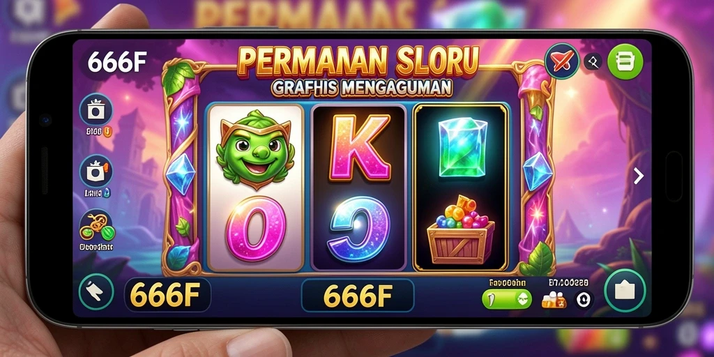 Screenshot gameplay menunjukkan putaran slot yang mendebarkan.