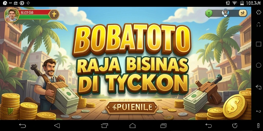 Tampilan gameplay BOBATOTO yang menonjolkan interaksi bisnis.