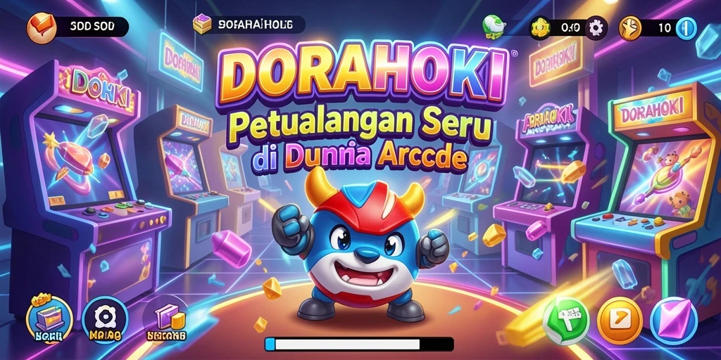 Screenshot DORAHOKI dengan gameplay arcade yang menarik.