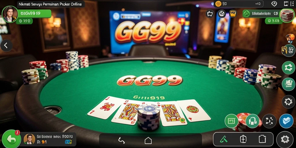 Screenshot GG999 menampilkan permainan Poker yang mendebarkan dan interaktif.