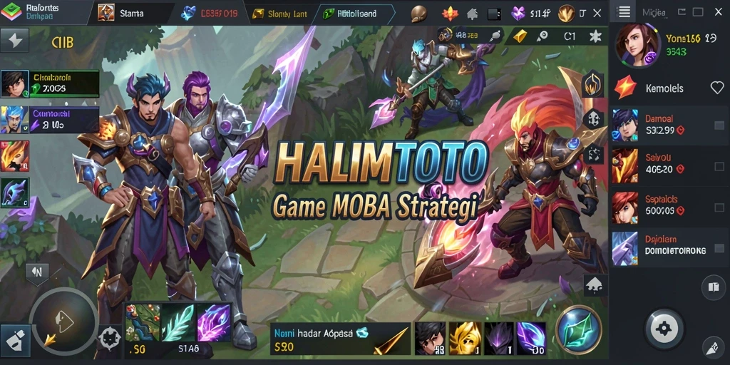 Gameplay seru di HALIMTOTO dengan pertempuran intens.