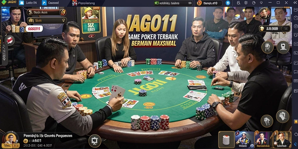 Tampilan menarik gameplay Poker di JAGO11 yang penuh aksi.