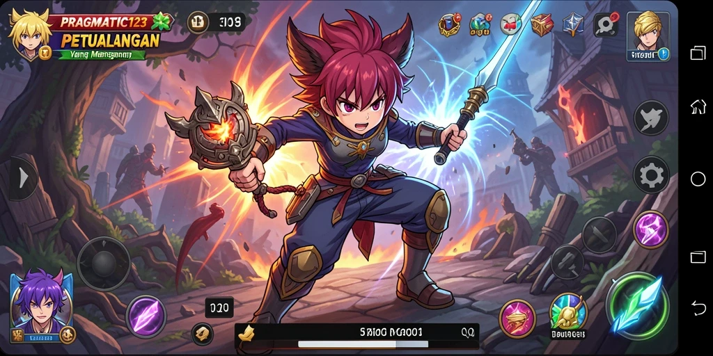 Tampilan gameplay seru dari PRAGMATIC123 dengan karakter Anime.