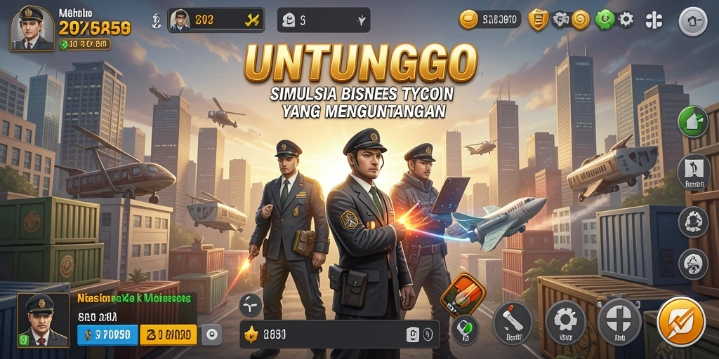 Gameplay menarik dalam UNTUNGGO dengan elemen Tycoon yang seru.
