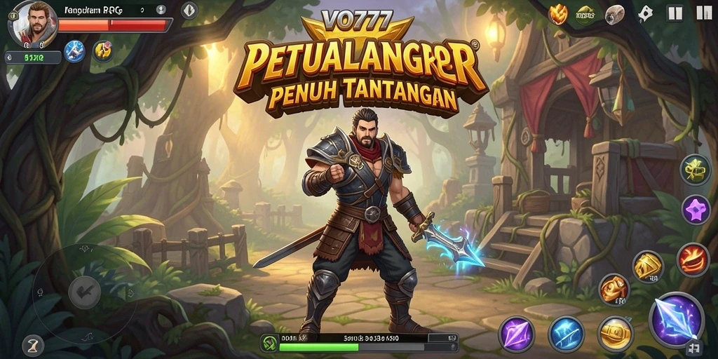 Tangkapan layar VO777 menunjukkan pertempuran seru dalam dunia RPG.